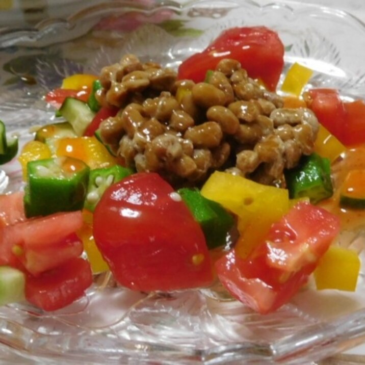 夏野菜をトッピング サルサ納豆 レシピ 作り方 By めんか 楽天レシピ